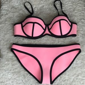 Triangl Swimwear Neoprene Bikini in Candy Pink